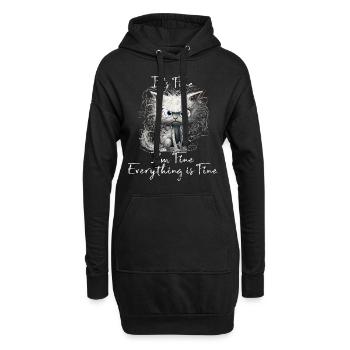 It's Fine I'm Fine Everything is Fine Katzen Shirt - Hoodie-Kleid - Schwarz - Vorne