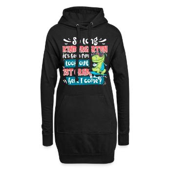 Ende des Kindergartens Schulanfangskind - Hoodie-Kleid - Schwarz - Vorne