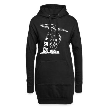 Wiedehopf ähnlicher Vogel - Hoodie-Kleid - Schwarz - Vorne
