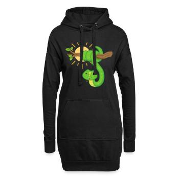 Serpent - Sweat-shirt à capuche long Femme - noir - Devant