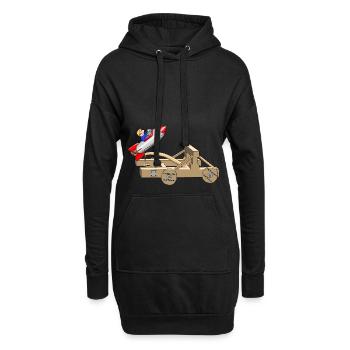 Start - Abheben - Neustart - Hoodie-Kleid - Schwarz - Vorne