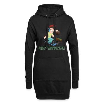 Sondeln - der Militaria-Sondler WW2 Schatzsuche - Hoodie-Kleid - Schwarz - Vorne