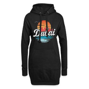 Dubai - Hoodie-Kleid - Schwarz - Vorne