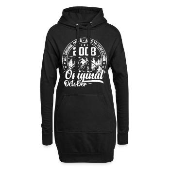 octobre 2008 Original:16 Ans Cadeau Anniversaire - Sweat-shirt à capuche long Femme - noir - Devant
