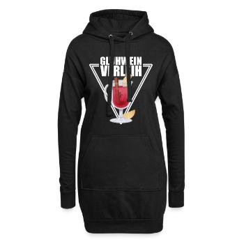 Glühwein Verleih - Hoodie-Kleid - Schwarz - Vorne