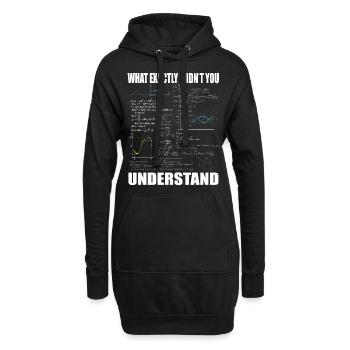 Cadeau de mathématicien drôle de citation de maths - Sweat-shirt à capuche long Femme - noir - Devant