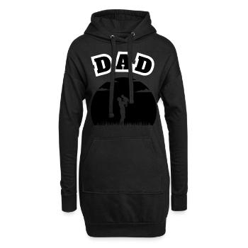 Papa Petit Fils Noir - Sweat-shirt à capuche long Femme - noir - Devant