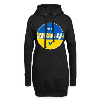 Ukraine ALLY - Hoodie-Kleid - Schwarz - Vorne