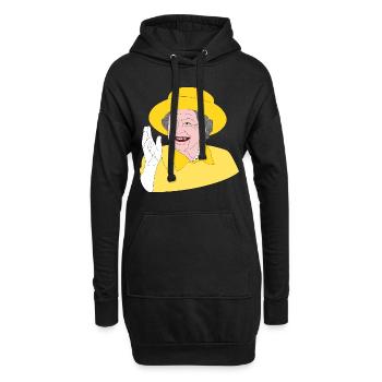 Elizabeth II - 70e anniversaire du trône - Chemise design - Sweat-shirt à capuche long Femme - noir - Devant