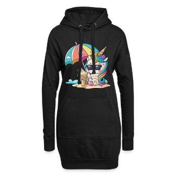 Arc-en-ciel d’été - Un jeu de couleurs - Sweat-shirt à capuche long Femme - noir - Devant