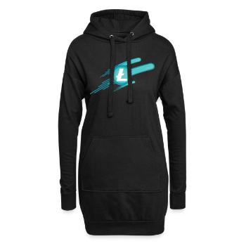 Litecoin À LA LUNE! - Sweat-shirt à capuche long Femme - noir - Devant