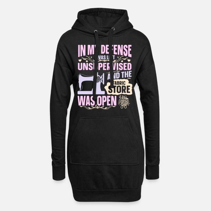 Nähen - Hoodie-Kleid - Schwarz