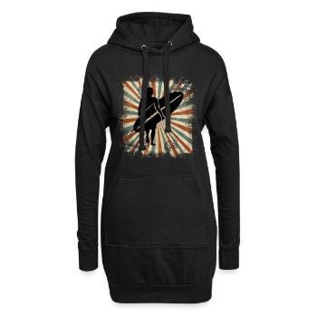 Surfing - Sweat-shirt à capuche long Femme - noir - Devant