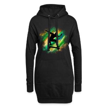 Skateboard Freestyle - Sweat-shirt à capuche long Femme - noir - Devant