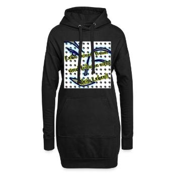 Lebe deinen Traum und träume nicht dein Leben!! - Hoodie-Kleid - Schwarz - Vorne