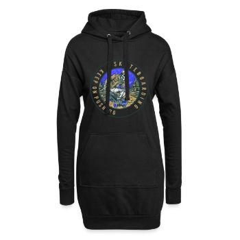 Totenkopf Skelett Skateboard Skater Geschenk - Hoodie-Kleid - Schwarz - Vorne