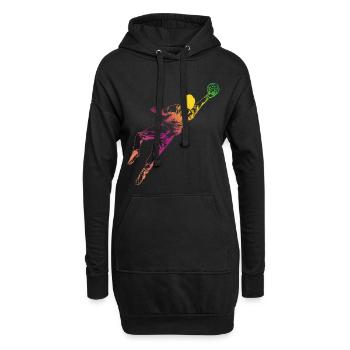 Croquis du gardien de but - Sweat-shirt à capuche long Femme - noir - Devant