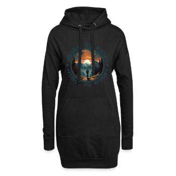 VTT VTT de descente VTT - Sweat-shirt à capuche long Femme - noir - Devant