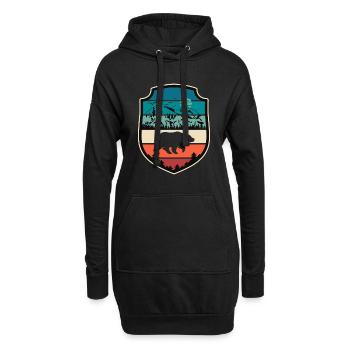 Bear Mountains Camping Randonnée en montagne Randonnée nature - Sweat-shirt à capuche long Femme - noir - Devant