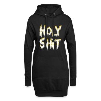 Holy Shit Freche Lustige Sprüche - Hoodie-Kleid - Schwarz - Vorne