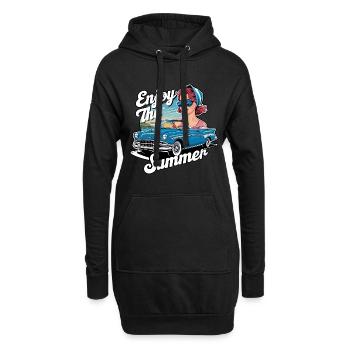 Cabrio Frau Enjoy the Summer 1950er 1960er - Hoodie-Kleid - Schwarz - Vorne