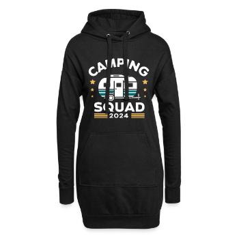 Camping Squad 2024 Wohnwagen Campen - Hoodie-Kleid - Schwarz - Vorne