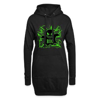 fantôme Halloween fantômes motif effrayant - Sweat-shirt à capuche long Femme - noir - Devant