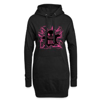 fantôme Halloween fantômes motif effrayant - Sweat-shirt à capuche long Femme - noir - Devant