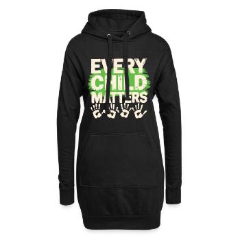 Chaque enfant compte Journée mondiale de l’enfance - Sweat-shirt à capuche long Femme - noir - Devant
