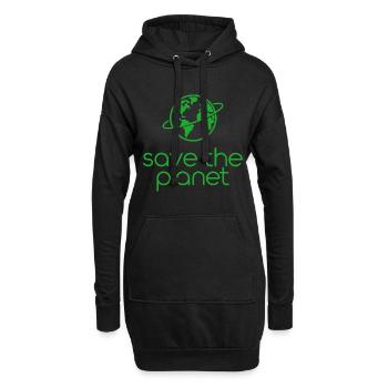 Save the Planet Erde Umweltaktivisten - Hoodie-Kleid - Schwarz - Vorne
