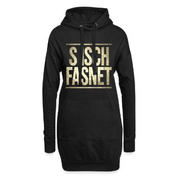 S Isch Fasnet - Karneval Fasching Spruch - Hoodie-Kleid - Schwarz - Vorne