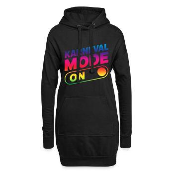 Karneval Mode On Fasching Fasnet - Hoodie-Kleid - Schwarz - Vorne