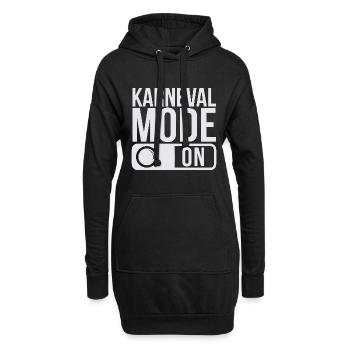 Karneval Mode On Fasching Fasnet - Hoodie-Kleid - Schwarz - Vorne