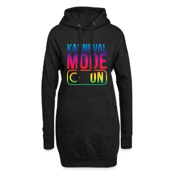 Karneval Mode On Fasching Fasnet - Hoodie-Kleid - Schwarz - Vorne