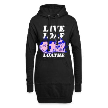Live Loaf Loathe – Sassy Cat Vibes - Hoodie-Kleid - Schwarz - Vorne