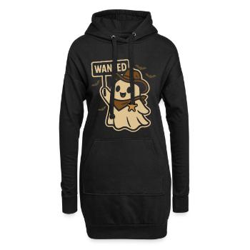 Halloween Geist Cowboy Wanted Design - Hoodie-Kleid - Schwarz - Vorne