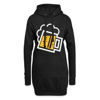 Chope à bière bavaroise (bière / chope à bière / R /// 2C) - Sweat-shirt à capuche long Femme - noir - Devant