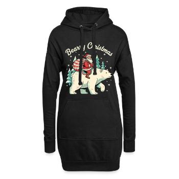 Ours de Noël Bearry Noël Noël - Sweat-shirt à capuche long Femme - noir - Devant