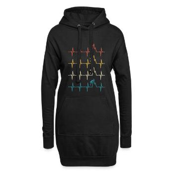Escalade Battement de cœur grimpeur - Sweat-shirt à capuche long Femme - noir - Devant