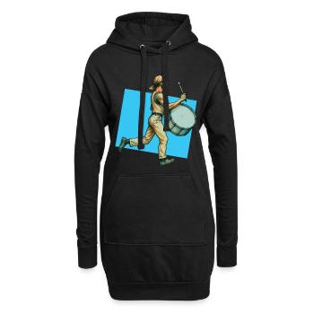 SCHLAGZEUGER #1 – Klang & Bild - Hoodie-Kleid - Schwarz - Vorne