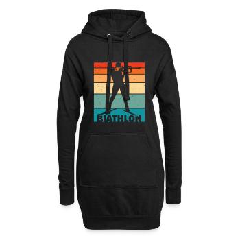 Biathlon  - Hoodie-Kleid - Schwarz - Vorne