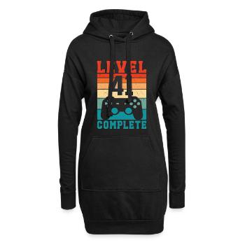 41. Geburtstag Level 41 Complete 41 Jahre Gamer - Hoodie-Kleid - Schwarz - Vorne