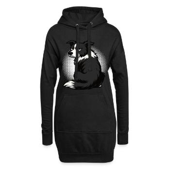 Border Collie Propriétaire Collie Amant de Collie - Sweat-shirt à capuche long Femme - noir - Devant