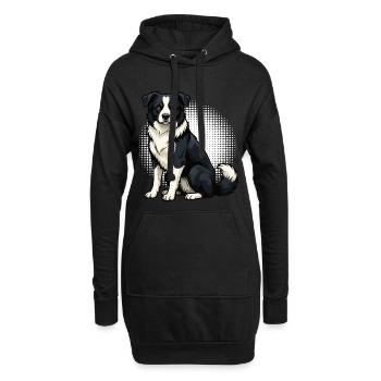 Border Collie Propriétaire Collie Amant de Collie - Sweat-shirt à capuche long Femme - noir - Devant