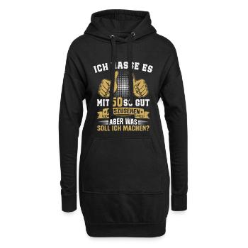 50. Geburtstag Mann Frau 50 Jahre  - Hoodie-Kleid - Schwarz - Vorne