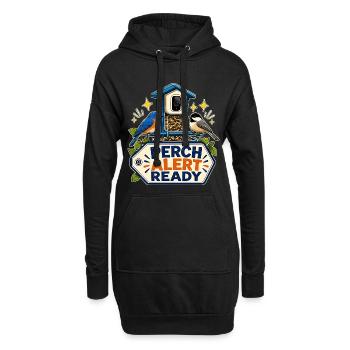 ALERTE PERCHOIR PRÊTE - Sweat-shirt à capuche long Femme - noir - Devant