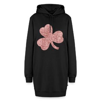 St. Patrick's Day Irland Geschenkidee Kleeblatt - Hoodie-Kleid - Schwarz - Vorne