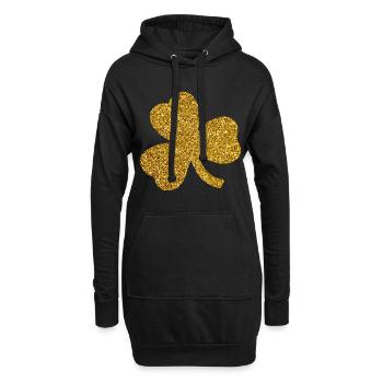 St. Patrick's Day Irland Geschenkidee Kleeblatt - Hoodie-Kleid - Schwarz - Vorne