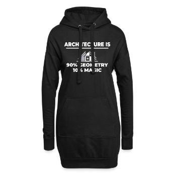 Architecture drôle🏰 : 90 % de géométrie, 10 % de magie - Sweat-shirt à capuche long Femme - noir - Devant