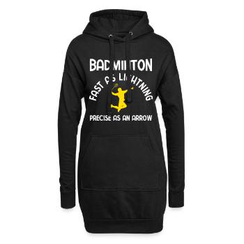 Badminton - Hoodie-Kleid - Schwarz - Vorne